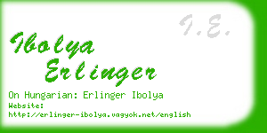 ibolya erlinger business card